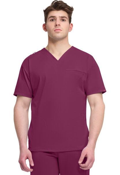CK729 Achieve 3-Pocket V-Neck Top Wine