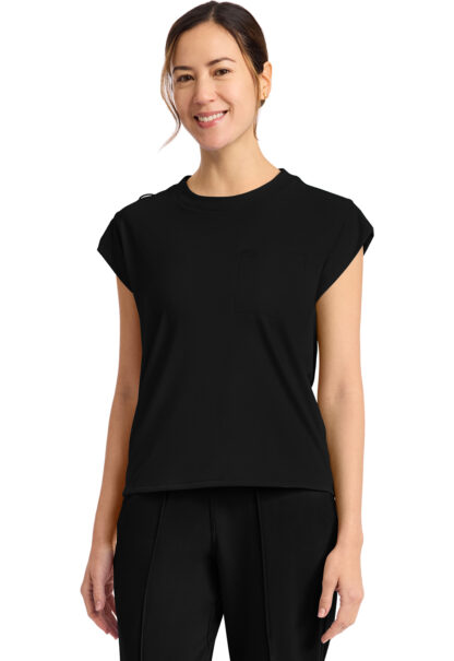 CK936 Achieve 1-Pocket Crew Neck Top Black