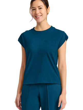 CK936 Achieve 1-Pocket Crew Neck Top Caribbean Blue