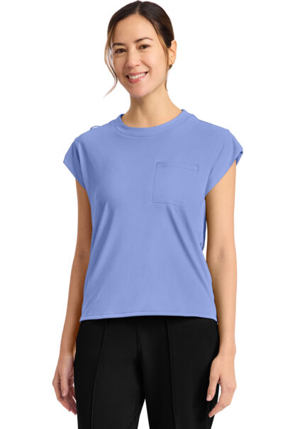 CK936 Achieve 1-Pocket Crew Neck Top Ceil Blue