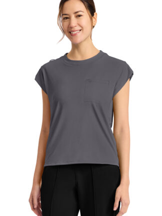CK936 Achieve 1-Pocket Crew Neck Top Pewter