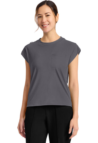 CK936 Achieve 1-Pocket Crew Neck Top Pewter