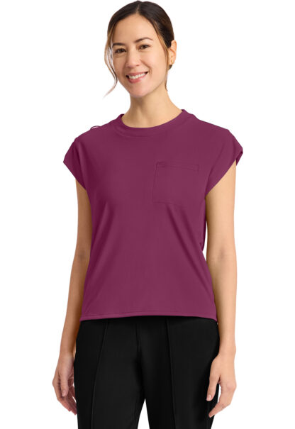 CK936 Achieve 1-Pocket Crew Neck Top Wine
