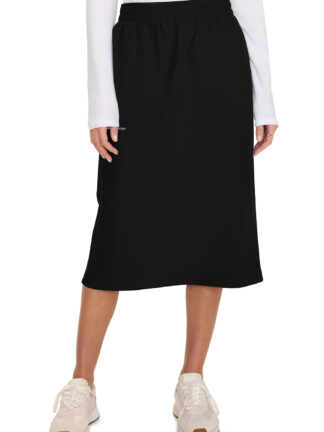 CK563A Cherokee Elastic Waist Skirt Black