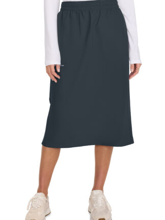 CK563A Cherokee Elastic Waist Skirt Pewter