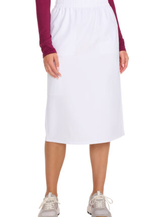 CK563A Cherokee Elastic Waist Skirt White