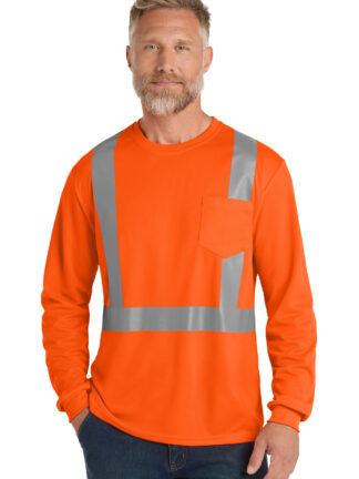 CornerStone ANSI 107 Class 2 Mesh Long Sleeve Tee. CS201