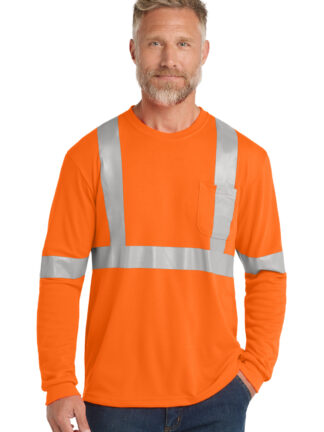 CornerStone ANSI 107 Class 2 Long Sleeve Safety T-Shirt. CS401LS