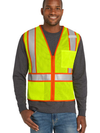 CornerStone ANSI 107 Class 2 Mesh Zippered Two-Tone Vest. CSV103