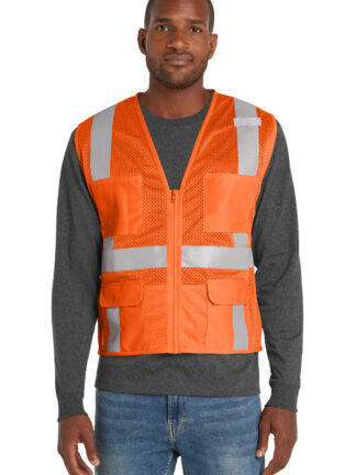CornerStone ANSI 107 Class 2 Mesh Six-Pocket Zippered Vest. CSV104