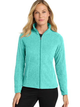 Port Authority Women's Heather Microfleece Full-Zip Jacket. L235