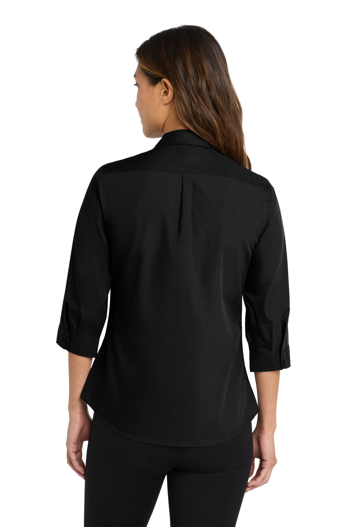 Port Authority Women's 3/4-Sleeve Carefree Poplin Shirt. LW102 - Image 2
