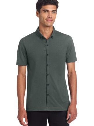 Mercer+Mettle Stretch Pique Full-Button Polo MM1006
