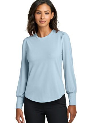 Mercer+Mettle Women's Stretch Jersey Long Sleeve Blouson Top MM1019