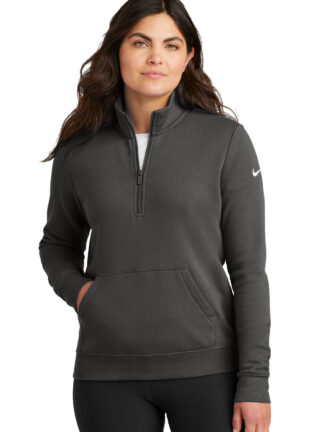 Nike Women's Club Fleece Sleeve Swoosh 1/2-Zip NKDX6720