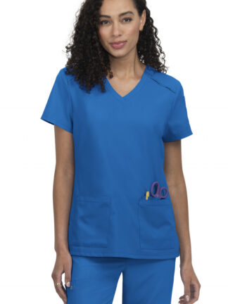 C101 Cureology Cardi 2 Pocket Top Royal