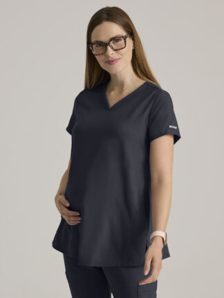 GSST262 Evolve Stretch Promise Maternity Top Pewter