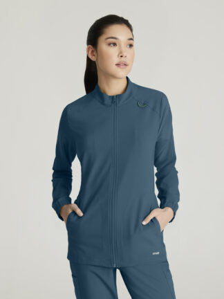GSSW886 Evolve Stretch Vitrue Warm Up Jacket Caribbean Blue