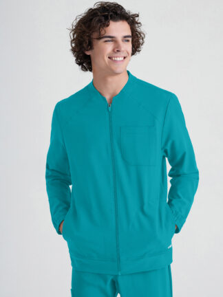 GSSW887 Evolve Stretch Cycle Warm-Up Jacket Teal Blue