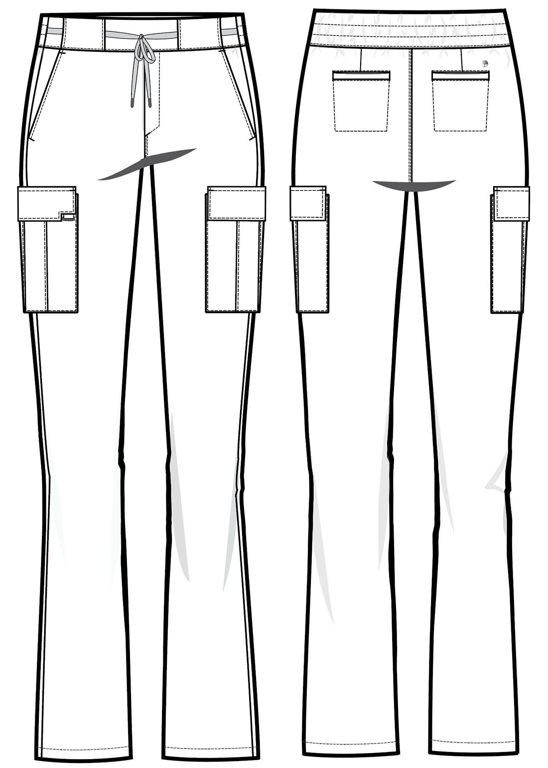 HH150 Quest Blair 6-Pocket Flare Leg Pant Black - Image 2