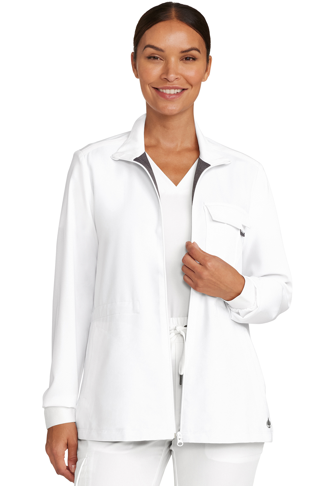 HH360 Quest Zip Front Utility Jacket White