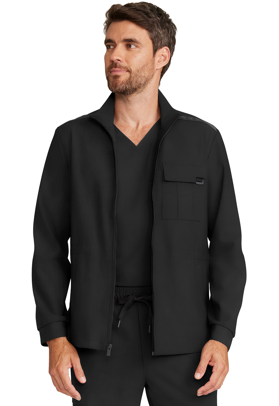 HH361 Quest Zip Front Utility Jacket Black
