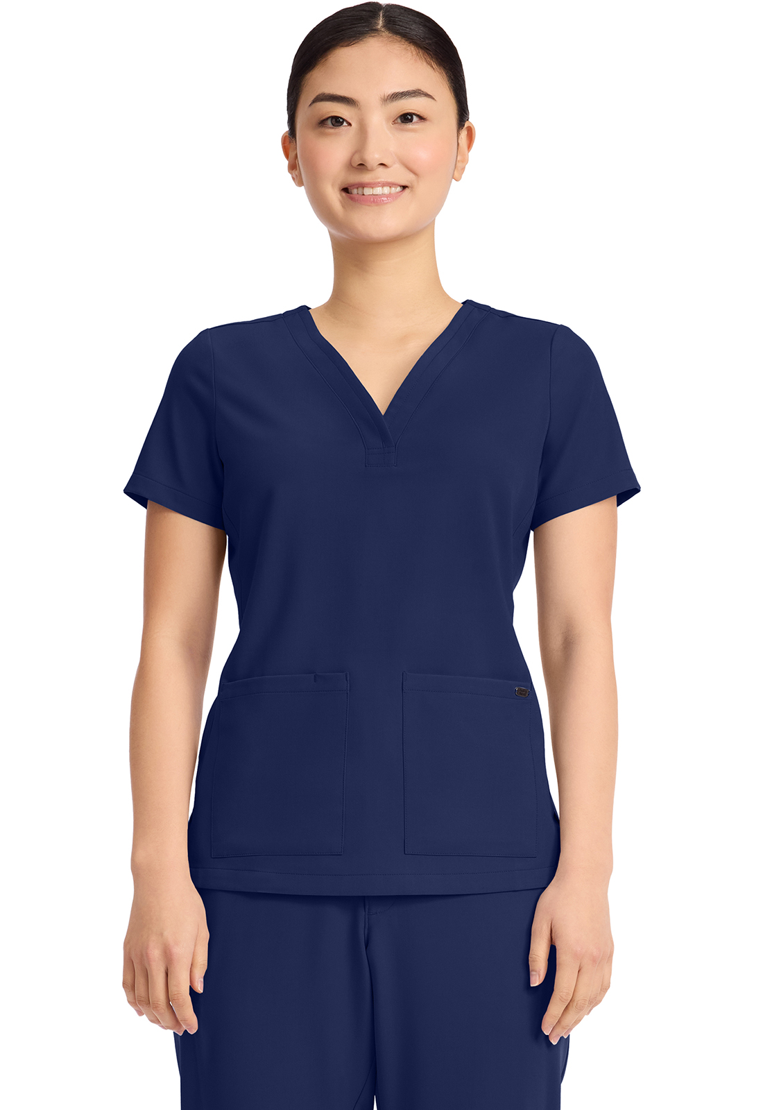 HH751 Quest Briana Y-Neck Top Navy