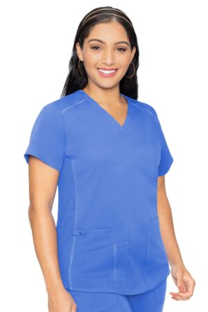 7459 Women's V-Neck Shirttail Top