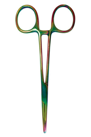500-RAI 5.5" Kelly Forceps - Rainbow Finish