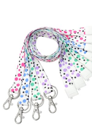 PDL Polka Dot Breakaway Lanyard with Belt Loop Badge Reel